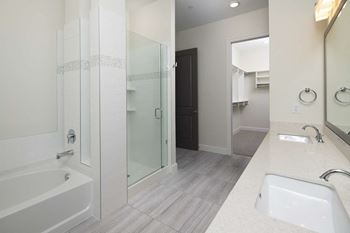 Double vanities in master bath